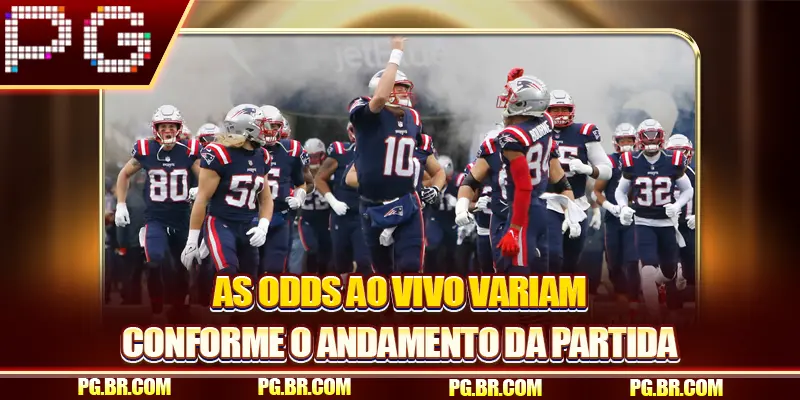 As odds ao vivo variam conforme o andamento da partida