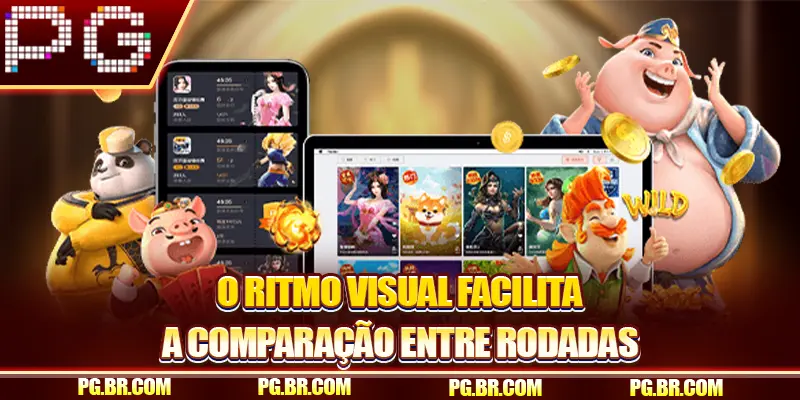 O ritmo visual facilita a comparação entre rodadas